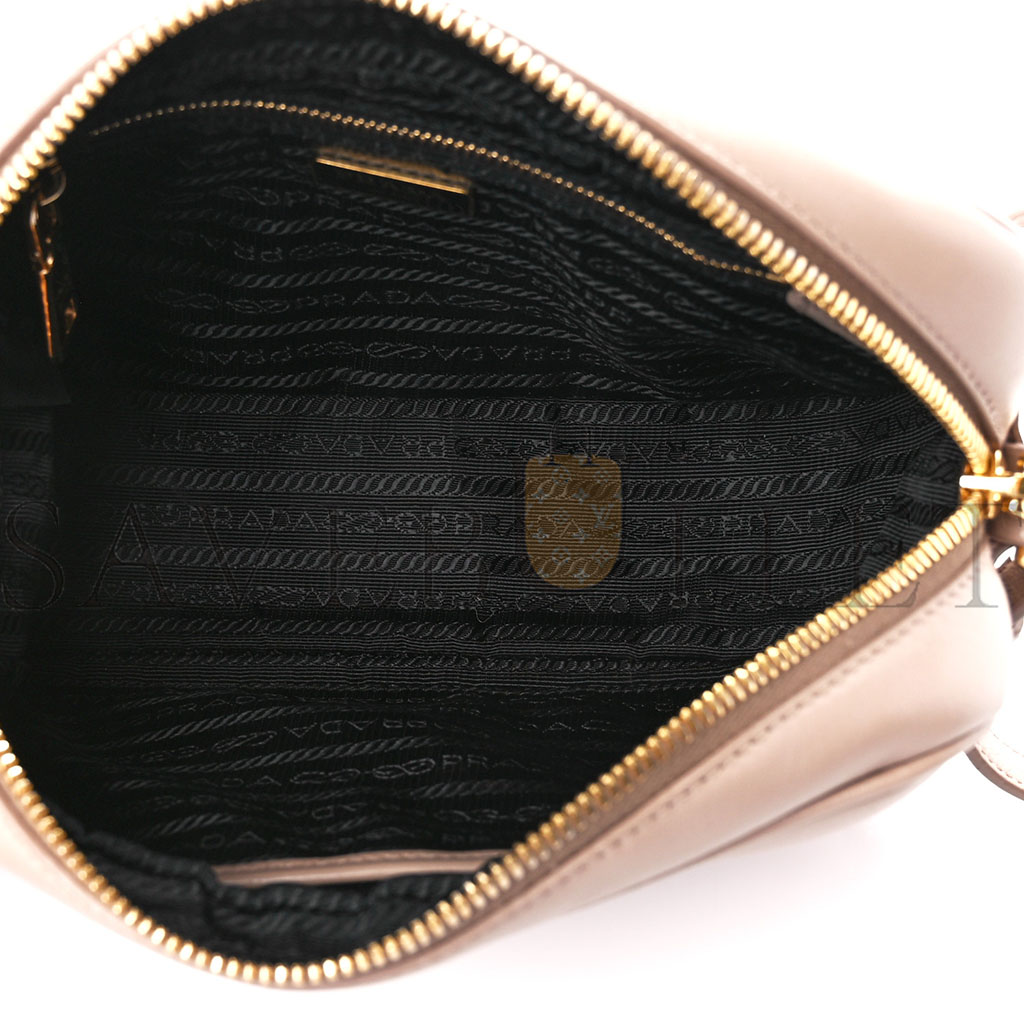 PRADA VITELLO PHENIX CAMERA BAG CAMMEO (22*13*7cm) PRADA VITELLO PHENIX CAMERA BAG CAMMEO (22*13*7cm)