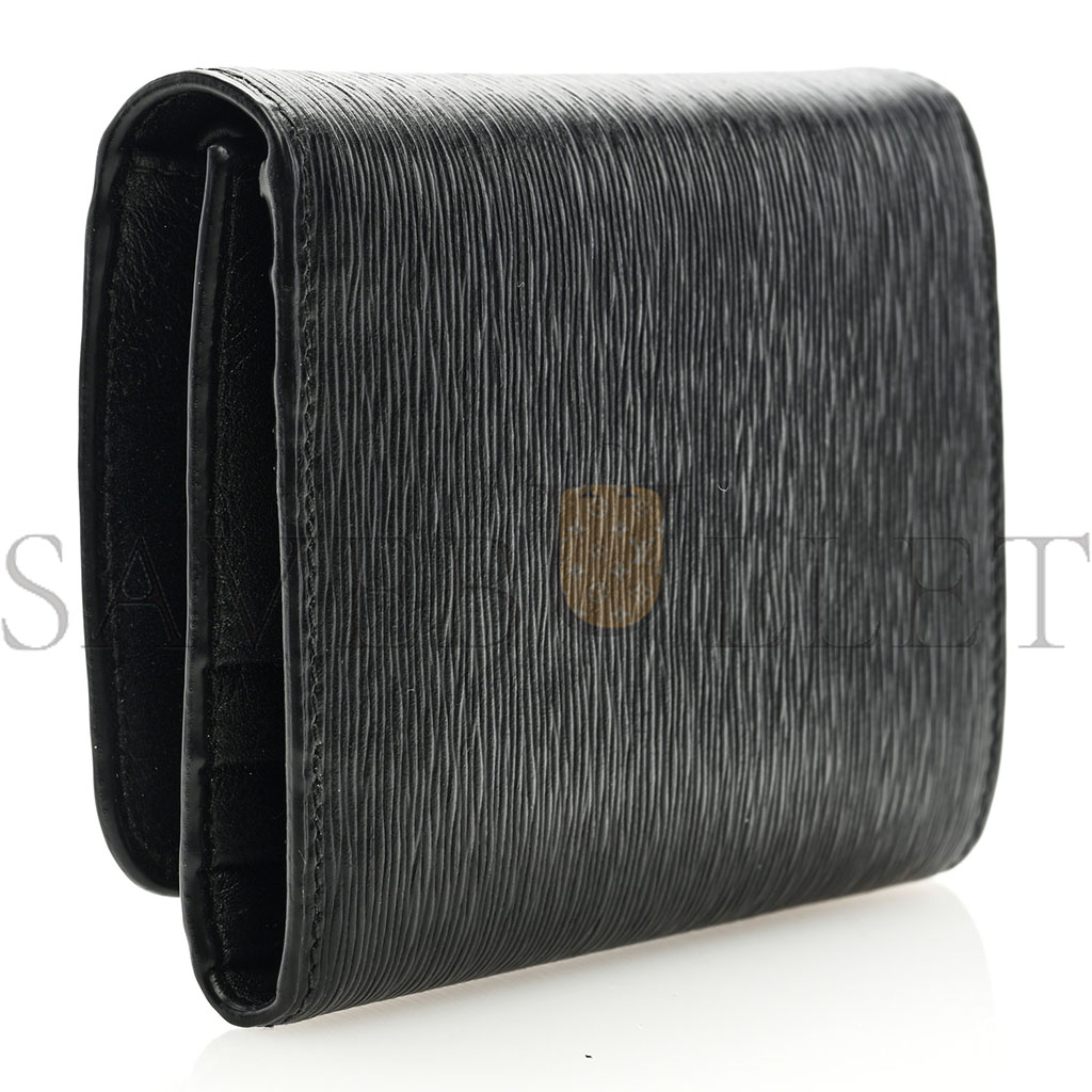 PRADA VITELLO MOVE TRI-FOLD COMPACT WALLET BLACK (11*10*1cm) PRADA VITELLO MOVE TRI-FOLD COMPACT WALLET BLACK (11*10*1cm)