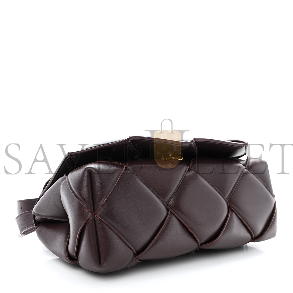 BOTTEGA VENETA NAPPA INTRECCIO PADDED TOP HANDLE SHOULDER BAG GRAPE (30*16*10cm) BOTTEGA VENETA NAPPA INTRECCIO PADDED TOP HANDLE SHOULDER BAG GRAPE (30*16*10cm)