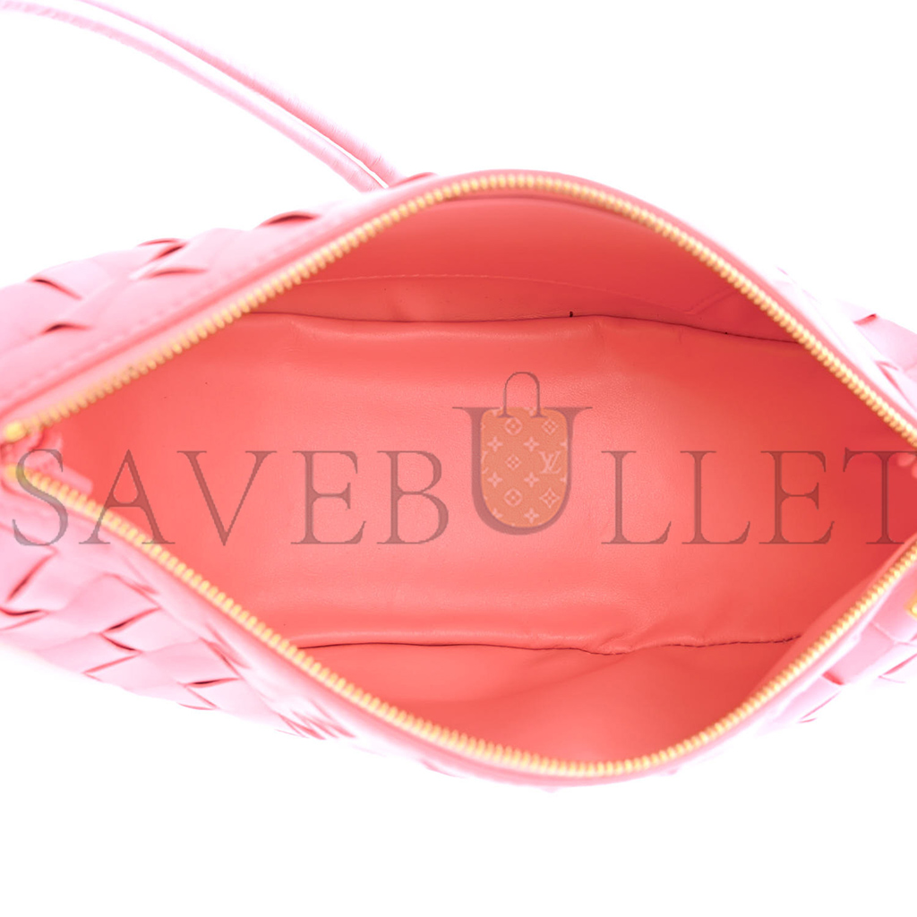 BOTTEGA VENETA NAPPA INTRECCIATO HALF MOON POUCH ON STRAP RIBBON (24*11*10cm) BOTTEGA VENETA NAPPA INTRECCIATO HALF MOON POUCH ON STRAP RIBBON (24*11*10cm)