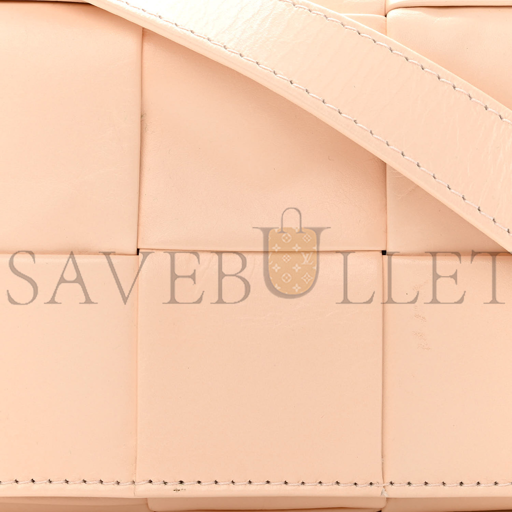 BOTTEGA VENETA LAMBSKIN MAXI INTRECCIATO EXTRA MINI CASSETTE CROSSBODY BAG MELON WASHED (12*9*4cm) BOTTEGA VENETA LAMBSKIN MAXI INTRECCIATO EXTRA MINI CASSETTE CROSSBODY BAG MELON WASHED (12*9*4cm)