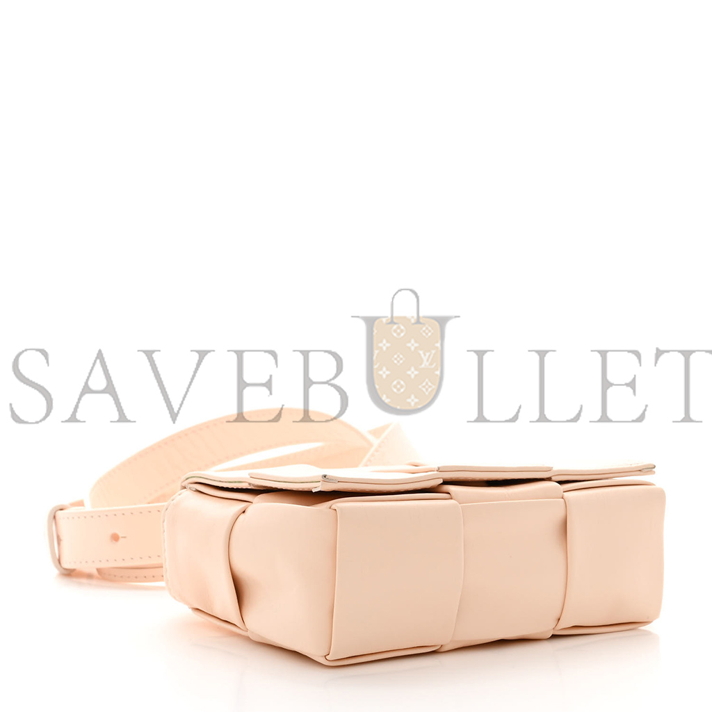 BOTTEGA VENETA LAMBSKIN MAXI INTRECCIATO EXTRA MINI CASSETTE CROSSBODY BAG MELON WASHED (12*9*4cm) BOTTEGA VENETA LAMBSKIN MAXI INTRECCIATO EXTRA MINI CASSETTE CROSSBODY BAG MELON WASHED (12*9*4cm)