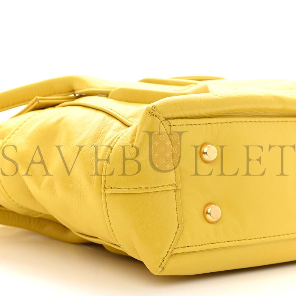 BOTTEGA VENETA PAPER CALFSKIN MAXI INTRECCIATO SMALL ARCO MIRABELLE (22*19*8cm) BOTTEGA VENETA PAPER CALFSKIN MAXI INTRECCIATO SMALL ARCO MIRABELLE (22*19*8cm)