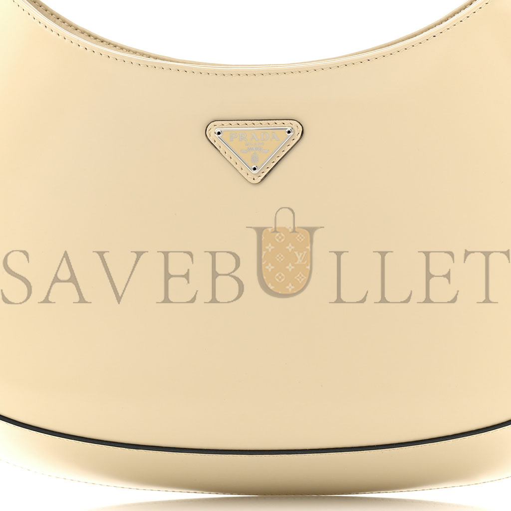 PRADA BRUSHED CALFSKIN CLEO SHOULDER BAG DESERT BEIGE (26*17*5cm) PRADA BRUSHED CALFSKIN CLEO SHOULDER BAG DESERT BEIGE (26*17*5cm)