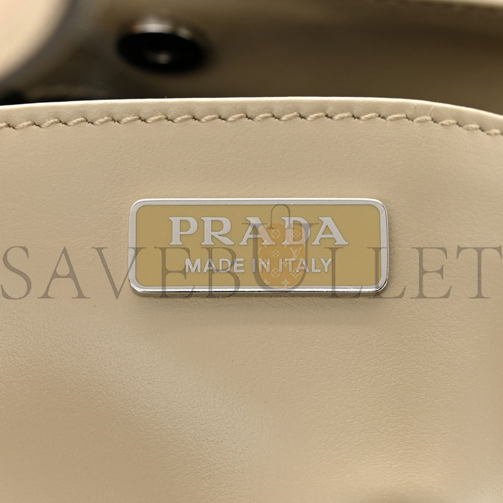 PRADA BRUSHED CALFSKIN CLEO SHOULDER BAG DESERT BEIGE (26*17*5cm) PRADA BRUSHED CALFSKIN CLEO SHOULDER BAG DESERT BEIGE (26*17*5cm)