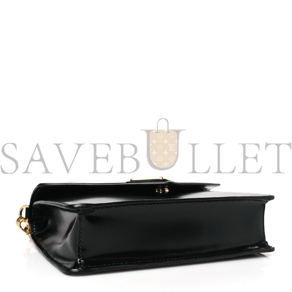 PRADA BRUSHED CALFSKIN ENVELOPE CHAIN CROSSBODY FLAP BLACK (19*13*5cm) PRADA BRUSHED CALFSKIN ENVELOPE CHAIN CROSSBODY FLAP BLACK (19*13*5cm)