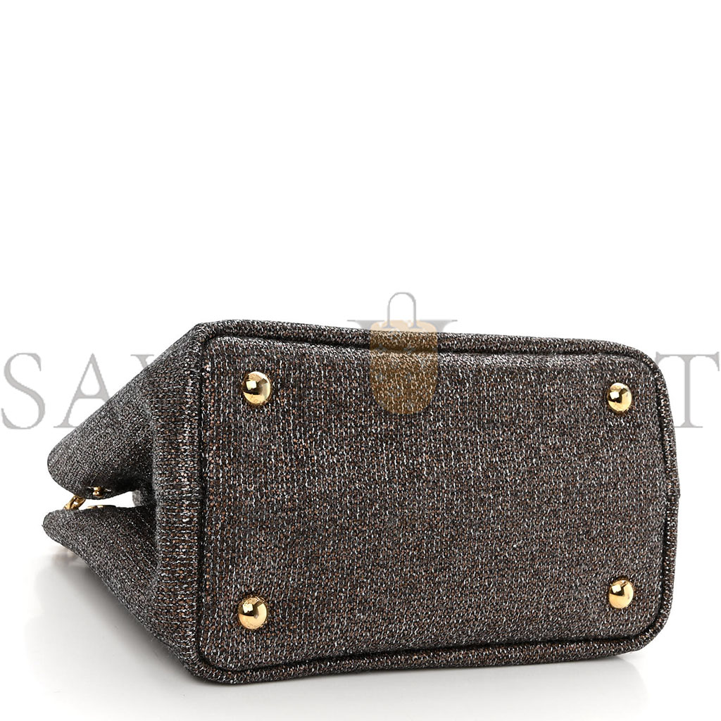 PRADA BROCCATO CHAIN TOTE CAFFÉ (22*15*14cm) PRADA BROCCATO CHAIN TOTE CAFFÉ (22*15*14cm)