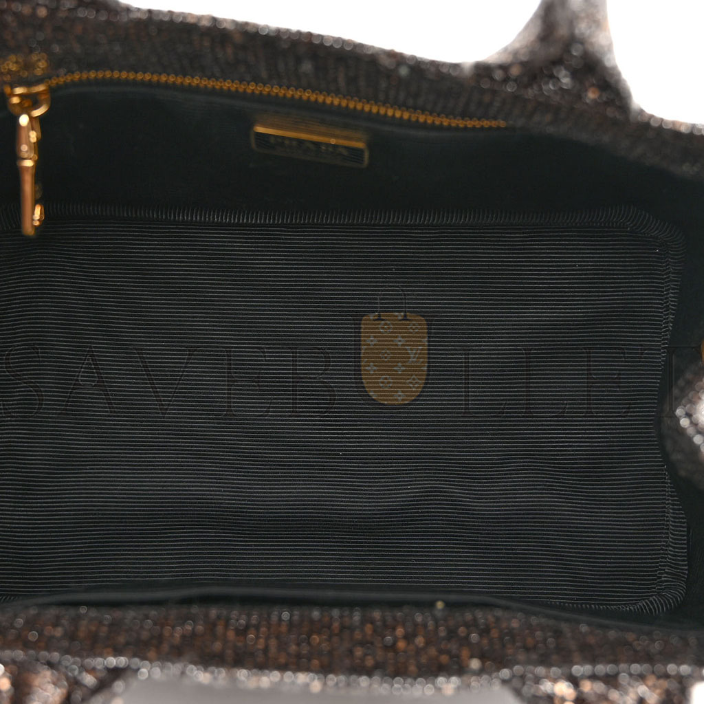 PRADA BROCCATO CHAIN TOTE CAFFÉ (22*15*14cm) PRADA BROCCATO CHAIN TOTE CAFFÉ (22*15*14cm)