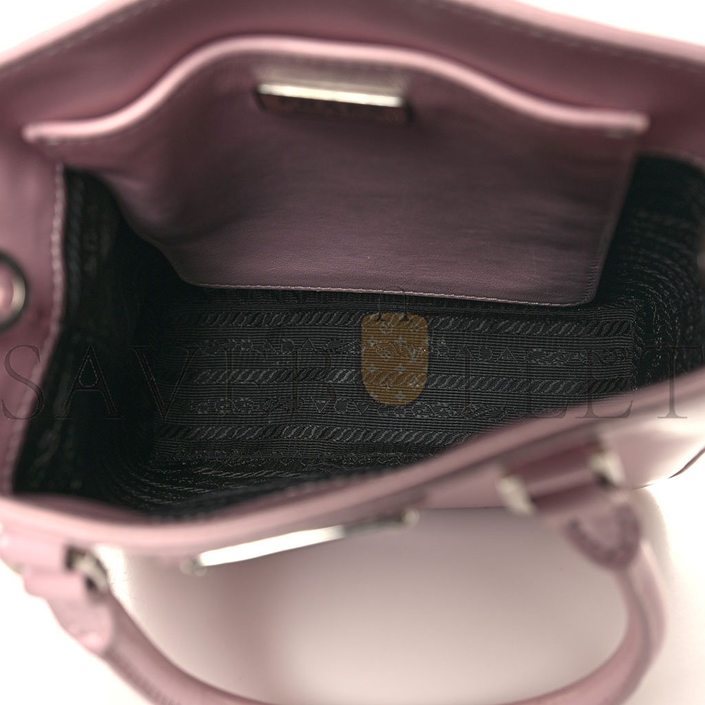 PRADA BRUSHED CALFSKIN SMALL TOTE ALABASTRO (18*16*5cm) PRADA BRUSHED CALFSKIN SMALL TOTE ALABASTRO (18*16*5cm)