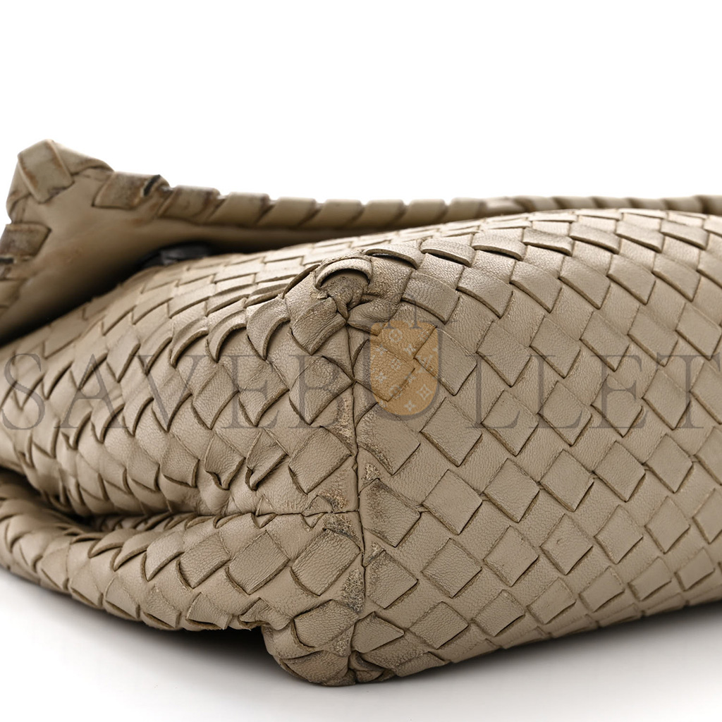 BOTTEGA VENETA NAPPA INTRECCIATO OLIMPIA SHOULDER BAG LIMESTONE (28*19*10cm) BOTTEGA VENETA NAPPA INTRECCIATO OLIMPIA SHOULDER BAG LIMESTONE (28*19*10cm)