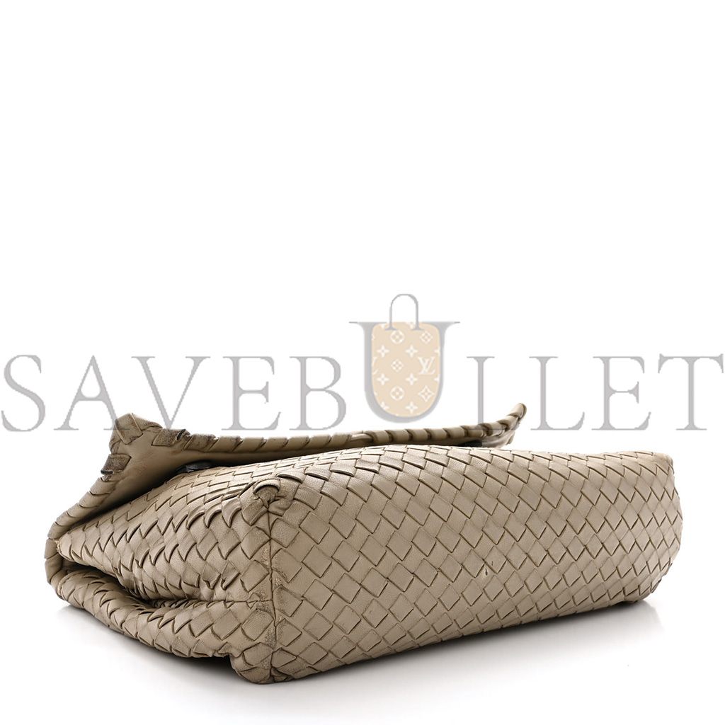 BOTTEGA VENETA NAPPA INTRECCIATO OLIMPIA SHOULDER BAG LIMESTONE (28*19*10cm) BOTTEGA VENETA NAPPA INTRECCIATO OLIMPIA SHOULDER BAG LIMESTONE (28*19*10cm)