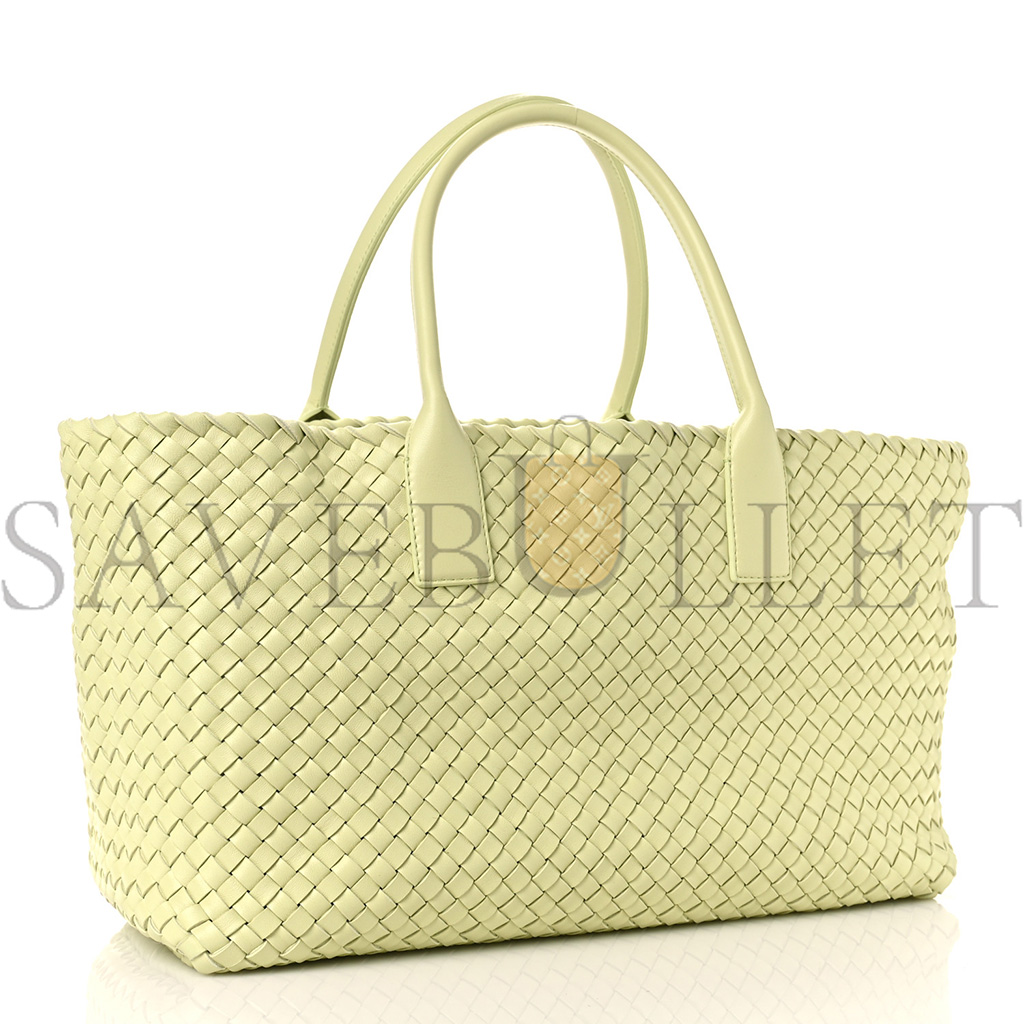 BOTTEGA VENETA LAMBSKIN INTRECCIO MEDIUM CABAT LEMON WASHED (41*25*17cm) BOTTEGA VENETA LAMBSKIN INTRECCIO MEDIUM CABAT LEMON WASHED (41*25*17cm)