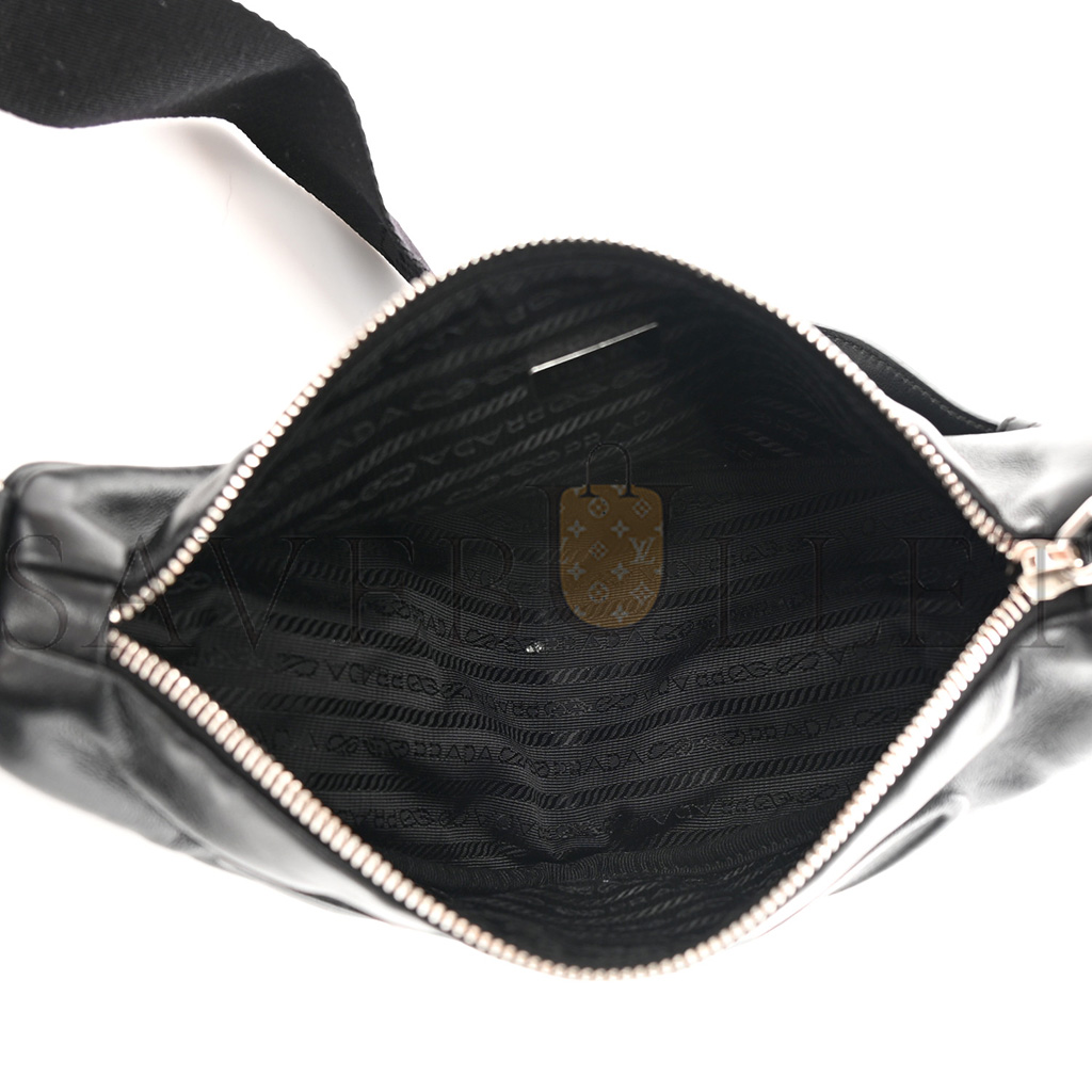 PRADA GRACE LUX TRIANGLE SHOULDER BAG BLACK (27*15*11cm) PRADA GRACE LUX TRIANGLE SHOULDER BAG BLACK (27*15*11cm)