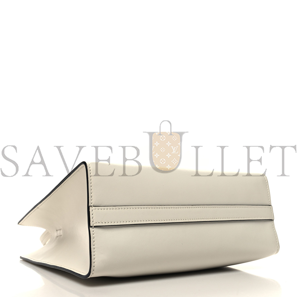 PRADA CALFSKIN TRIANGLE TOTE BAG WHITE (25*23*9cm) PRADA CALFSKIN TRIANGLE TOTE BAG WHITE (25*23*9cm)