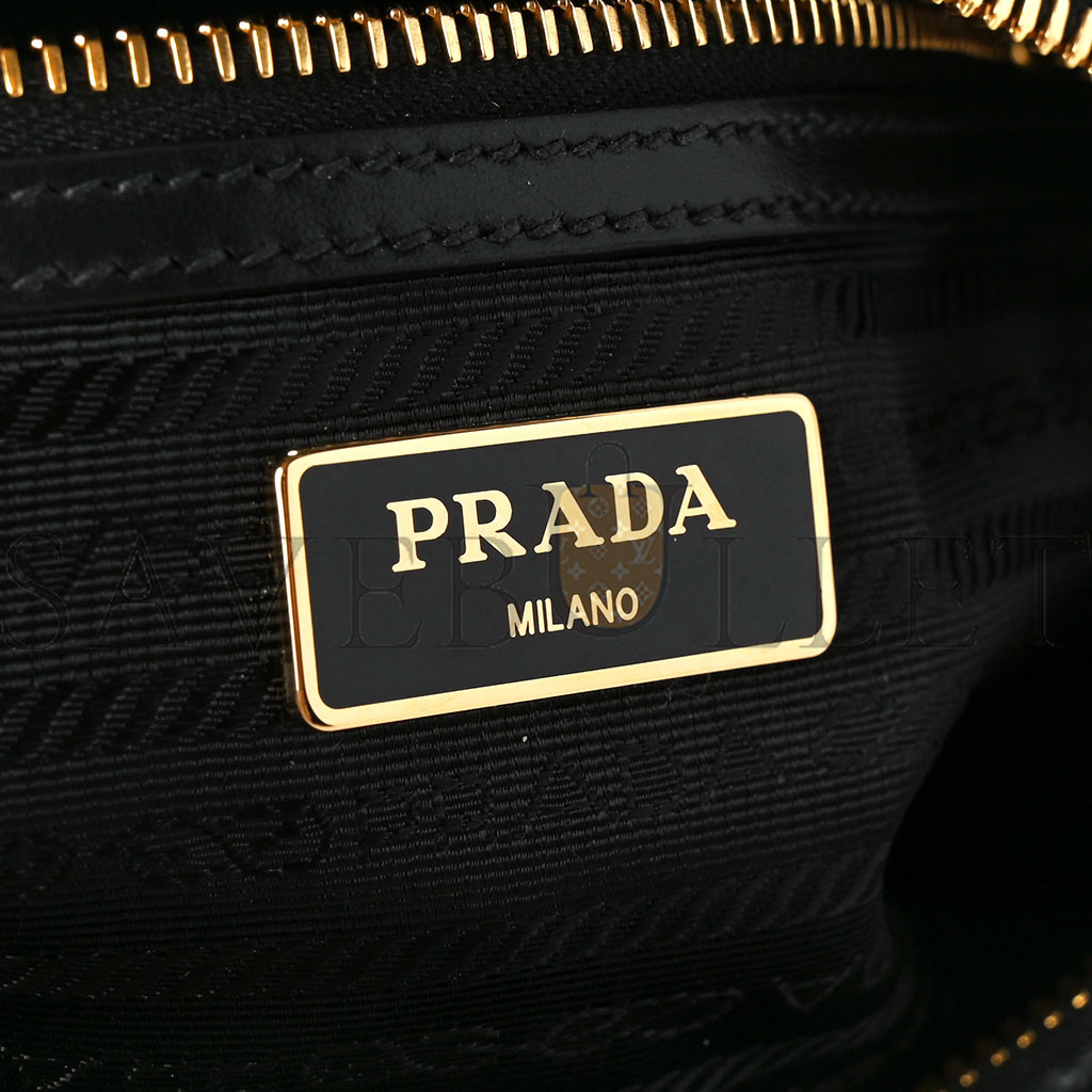 PRADA JACQUARD LOGO CAMERA BAG BLACK (23*15*8cm) PRADA JACQUARD LOGO CAMERA BAG BLACK (23*15*8cm)