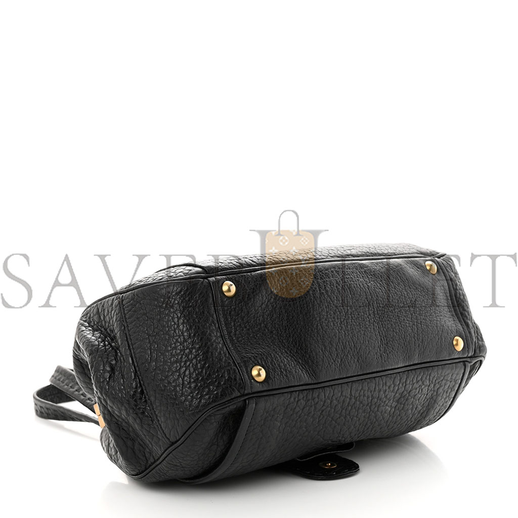 PRADA CERVO BERLINO SATCHEL BLACK (31*20*15cm) PRADA CERVO BERLINO SATCHEL BLACK (31*20*15cm)