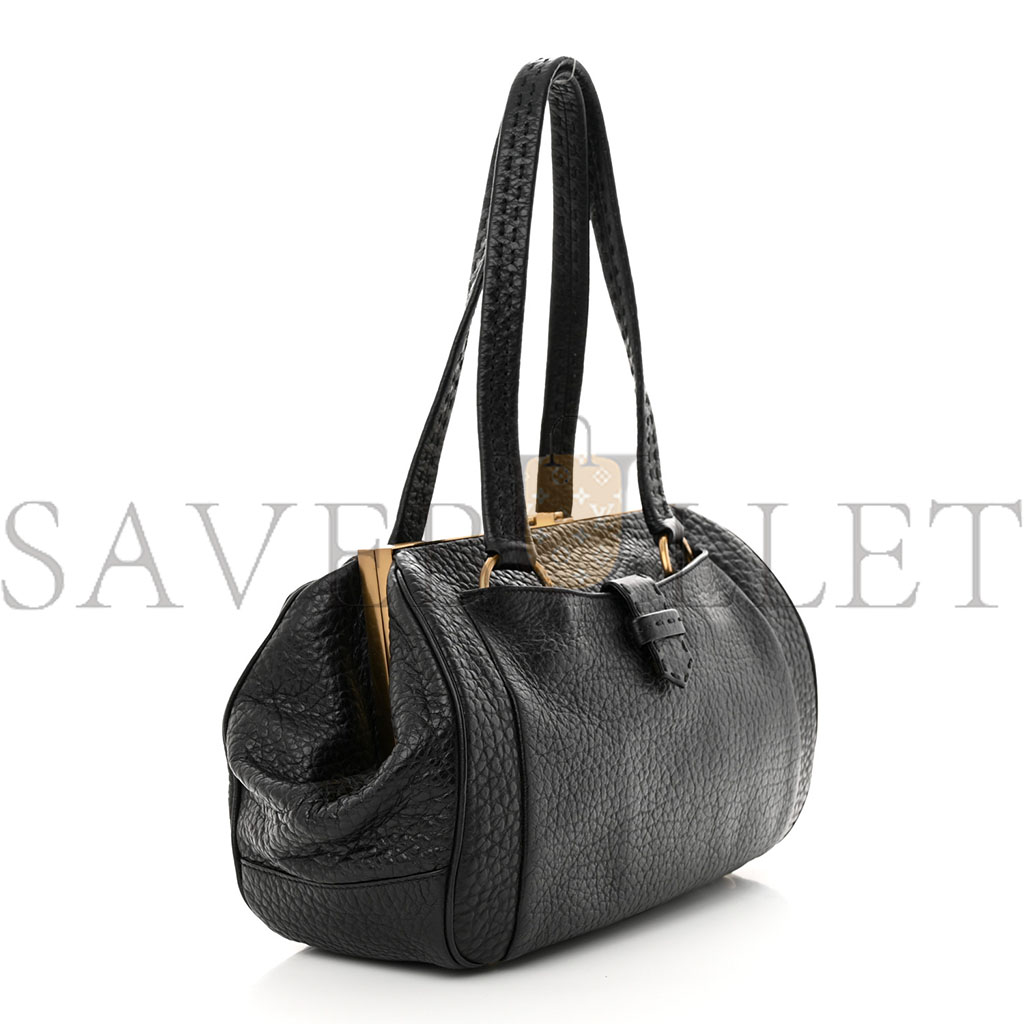 PRADA CERVO BERLINO SATCHEL BLACK (31*20*15cm) PRADA CERVO BERLINO SATCHEL BLACK (31*20*15cm)