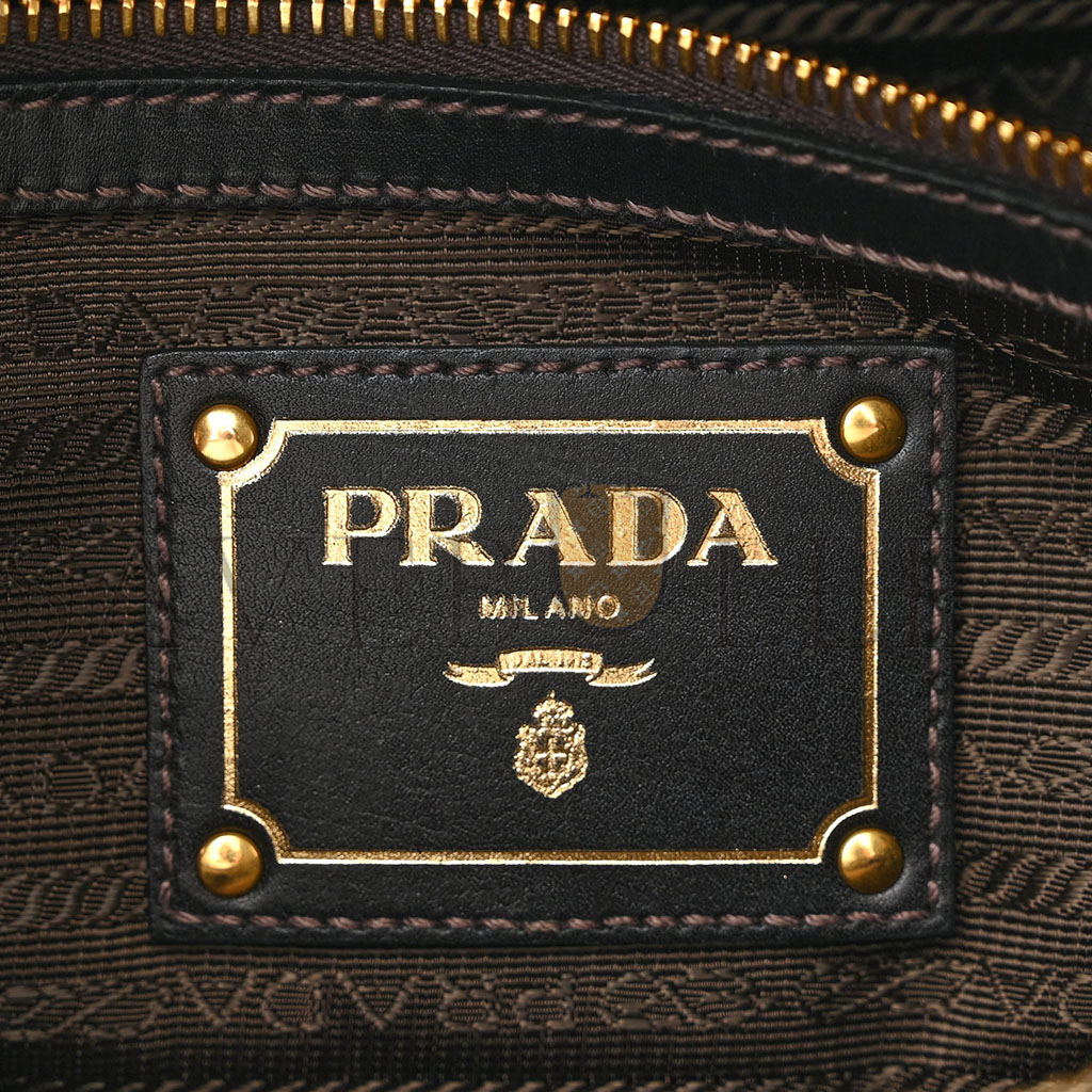 PRADA JACQUARD LOGO TOTE CORDA BRUCIATO (34*17*11cm) PRADA JACQUARD LOGO TOTE CORDA BRUCIATO (34*17*11cm)