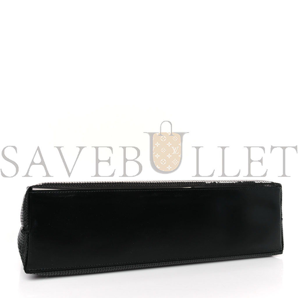 PRADA MESH SEQUIN SPAZZOLATO LOGO TOTE BLACK (36*30*9cm) PRADA MESH SEQUIN SPAZZOLATO LOGO TOTE BLACK (36*30*9cm)