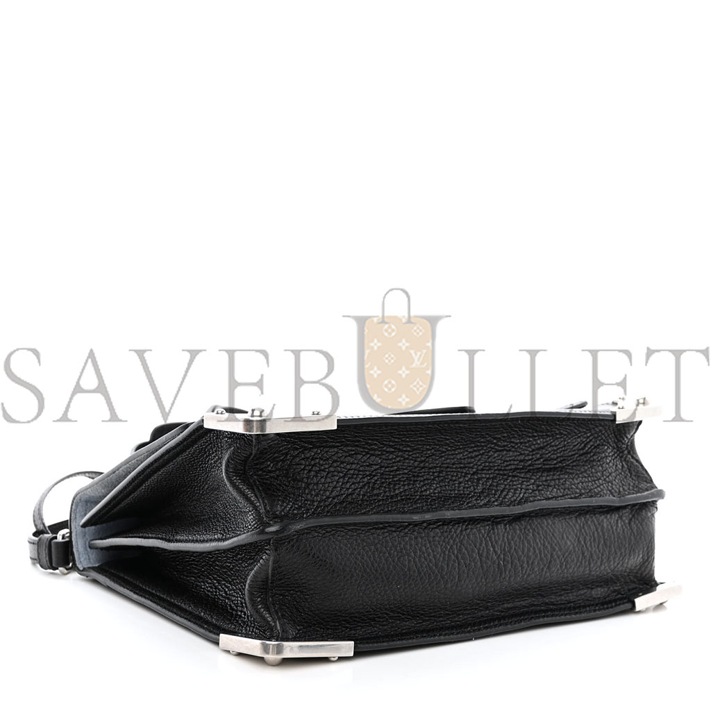 PRADA GLACE CALFSKIN LARGE SOFT CAHIER BAG BLACK (23*17*8cm) PRADA GLACE CALFSKIN LARGE SOFT CAHIER BAG BLACK (23*17*8cm)