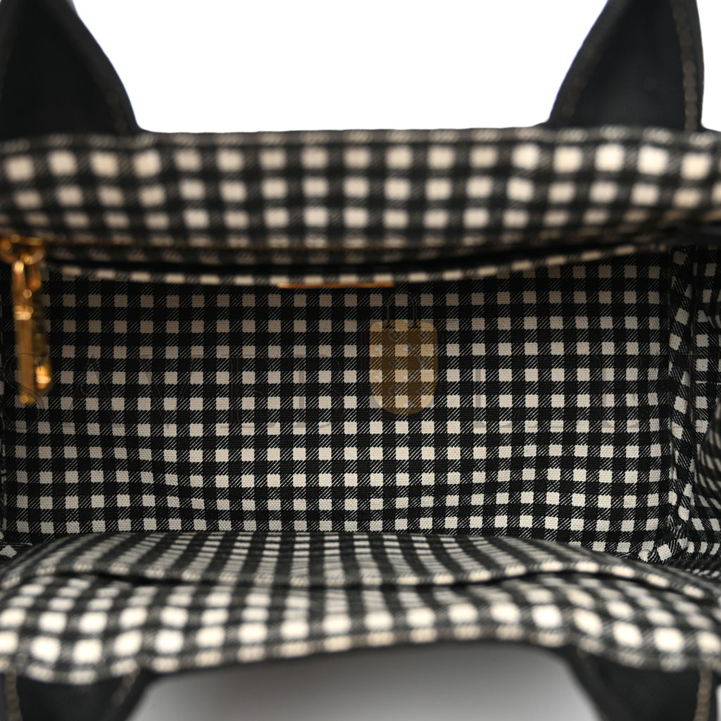 PRADA CANAPA SMALL LOGO TOTE BLACK TALCO (27*20*15cm) PRADA CANAPA SMALL LOGO TOTE BLACK TALCO (27*20*15cm)