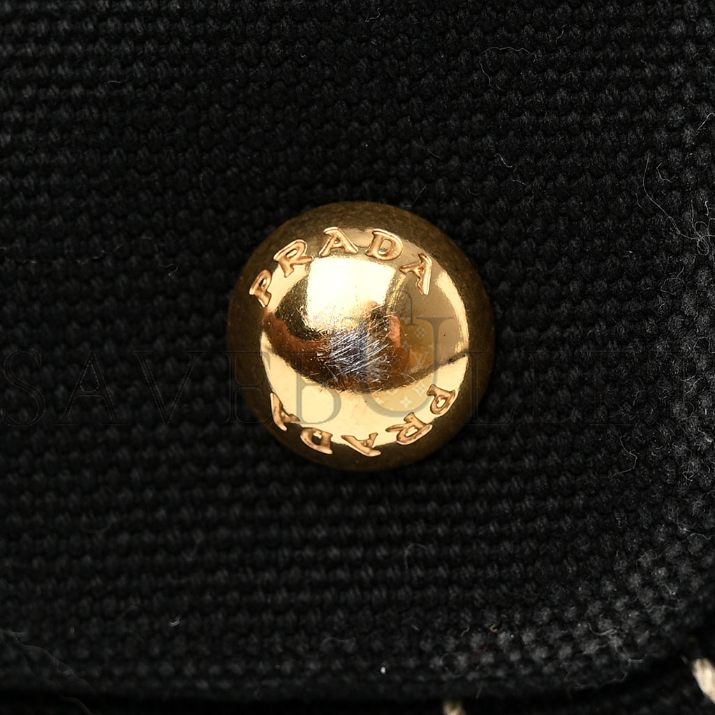PRADA CANAPA SMALL LOGO TOTE BLACK TALCO (27*20*15cm) PRADA CANAPA SMALL LOGO TOTE BLACK TALCO (27*20*15cm)