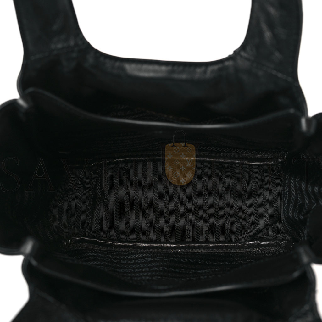 PRADA NAPPA QUILTED SMALL TOTE BLACK (29*24*11cm) PRADA NAPPA QUILTED SMALL TOTE BLACK (29*24*11cm)