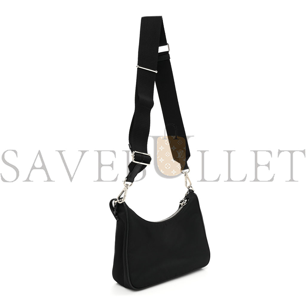PRADA NYLON RE-EDITION 2005 SHOULDER BAG BLACK (22*16*6cm) PRADA NYLON RE-EDITION 2005 SHOULDER BAG BLACK (22*16*6cm)