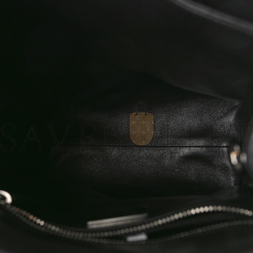 PRADA NAPPA MINI ANTIQUE ROSETTE FLOWER TOTE BAG BLACK (24*22*10cm) PRADA NAPPA MINI ANTIQUE ROSETTE FLOWER TOTE BAG BLACK (24*22*10cm)