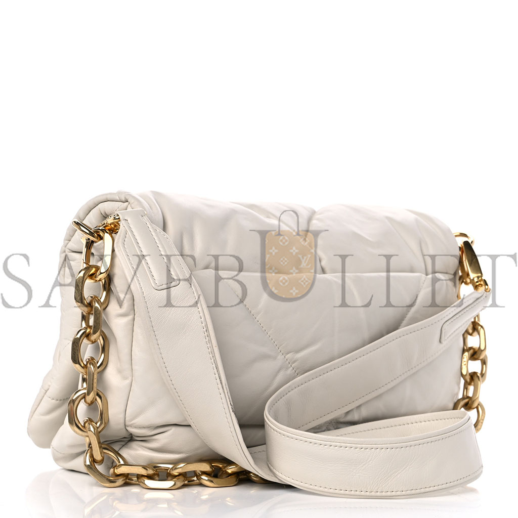 PRADA NAPPA PADDED SYSTEM PATCHWORK BAG WHITE (23*17*8cm) PRADA NAPPA PADDED SYSTEM PATCHWORK BAG WHITE (23*17*8cm)