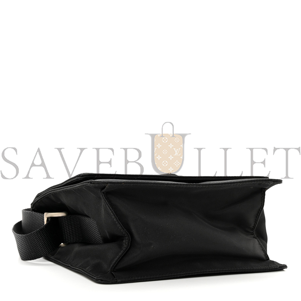 PRADA NYLON FLAP MESSENGER BAG BLACK (15*15*8cm) PRADA NYLON FLAP MESSENGER BAG BLACK (15*15*8cm)