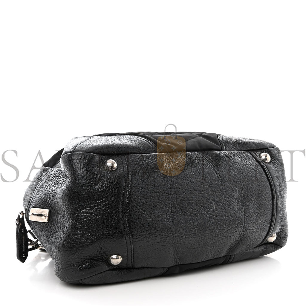 PRADA NYLON QUILTED 24H SATCHEL BLACK (34*23*16cm) PRADA NYLON QUILTED 24H SATCHEL BLACK (34*23*16cm)
