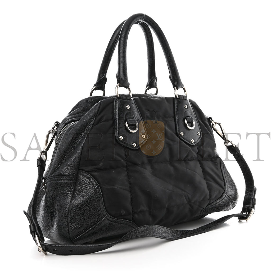 PRADA NYLON QUILTED 24H SATCHEL BLACK (34*23*16cm) PRADA NYLON QUILTED 24H SATCHEL BLACK (34*23*16cm)