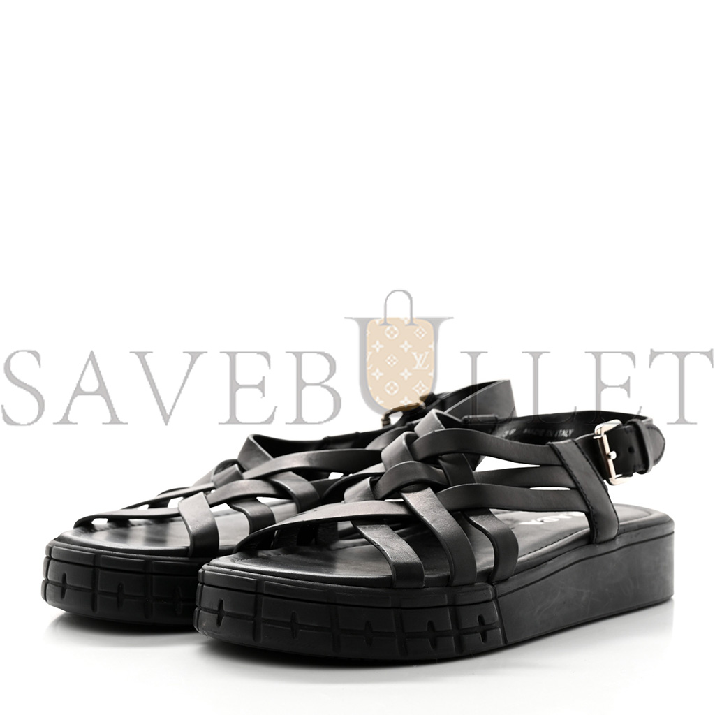 PRADA NATURAL CALFSKIN BUCKLED SLINGBACK 30MM SANDALS 38 BLACK PRADA NATURAL CALFSKIN BUCKLED SLINGBACK 30MM SANDALS 38 BLACK