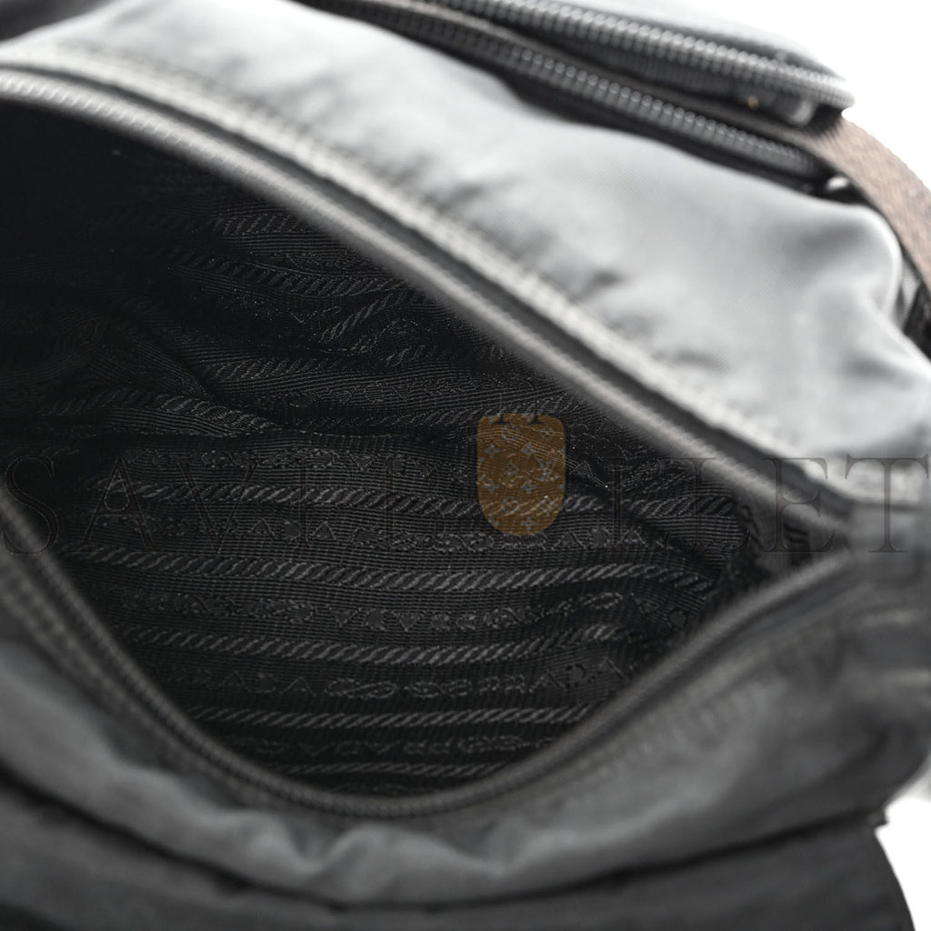 PRADA NYLON VELA MESSENGER BLACK (23*22*10cm) PRADA NYLON VELA MESSENGER BLACK (23*22*10cm)