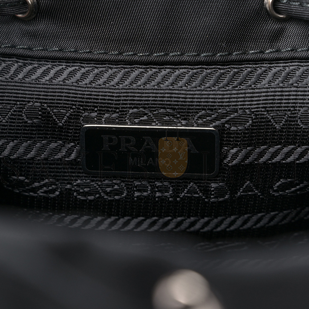 PRADA NYLON VELA MINI CROSSBODY BACKPACK BLACK (19*19*9cm) PRADA NYLON VELA MINI CROSSBODY BACKPACK BLACK (19*19*9cm)