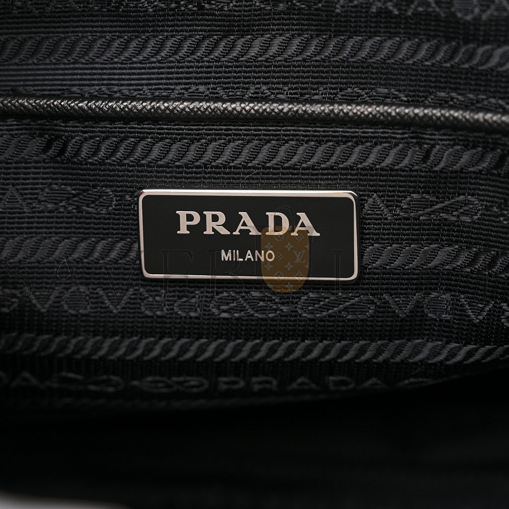 PRADA NYLON TESSUTO IMPUNTU QUILTED SHOULDER BAG BLACK (36*25*14cm) PRADA NYLON TESSUTO IMPUNTU QUILTED SHOULDER BAG BLACK (36*25*14cm)