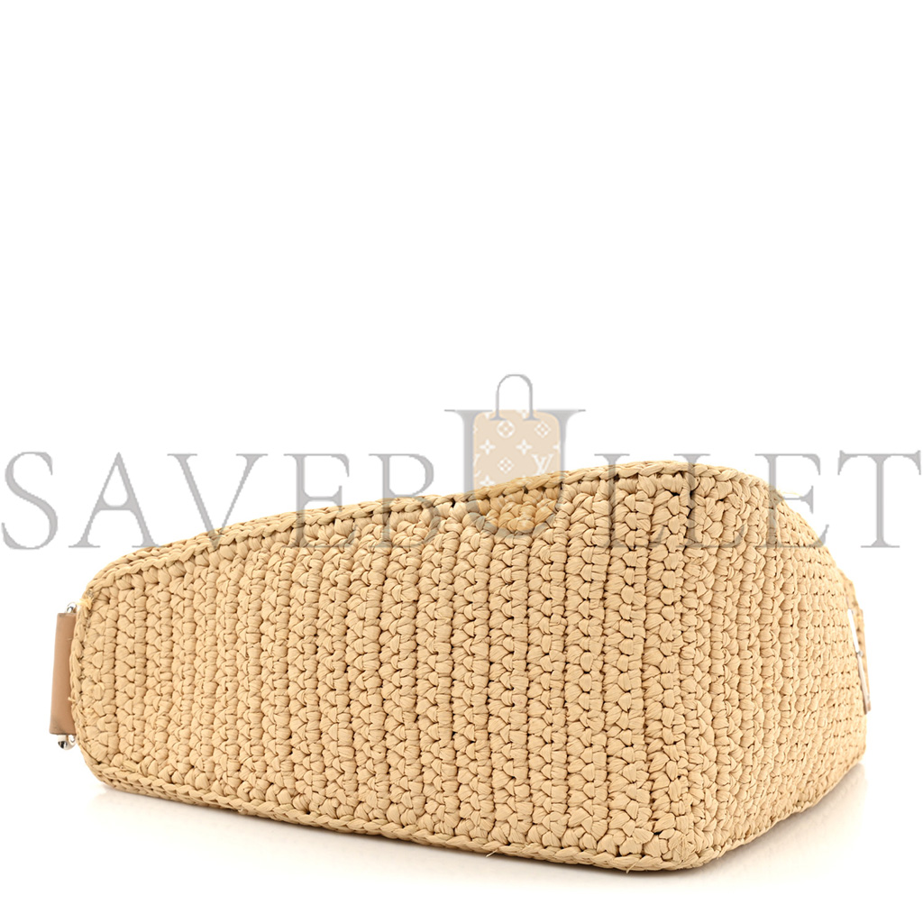 PRADA RAFFIA TRIANGLE SHOULDER BAG NATURAL (27*16*10cm) PRADA RAFFIA TRIANGLE SHOULDER BAG NATURAL (27*16*10cm)