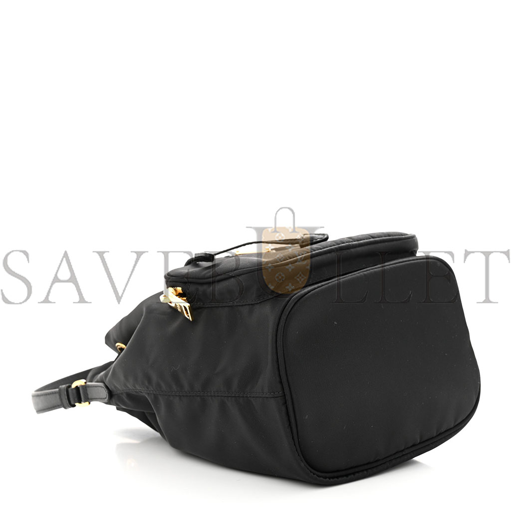 PRADA RE-NYLON DUET DRAWSTRING SHOULDER BAG BLACK (23*18*11cm) PRADA RE-NYLON DUET DRAWSTRING SHOULDER BAG BLACK (23*18*11cm)