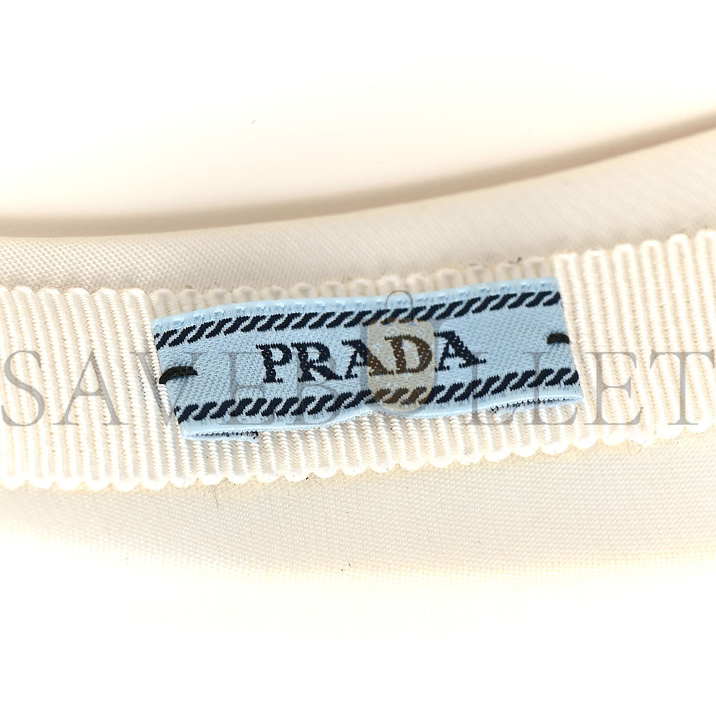 PRADA NYLON RE-NYLON HEADBAND WHITE PRADA NYLON RE-NYLON HEADBAND WHITE