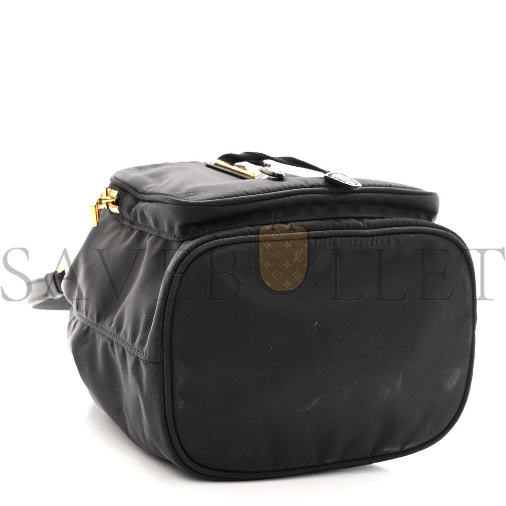 PRADA RE-NYLON DUET DRAWSTRING SHOULDER BAG BLACK (23*18*11cm) PRADA RE-NYLON DUET DRAWSTRING SHOULDER BAG BLACK (23*18*11cm)
