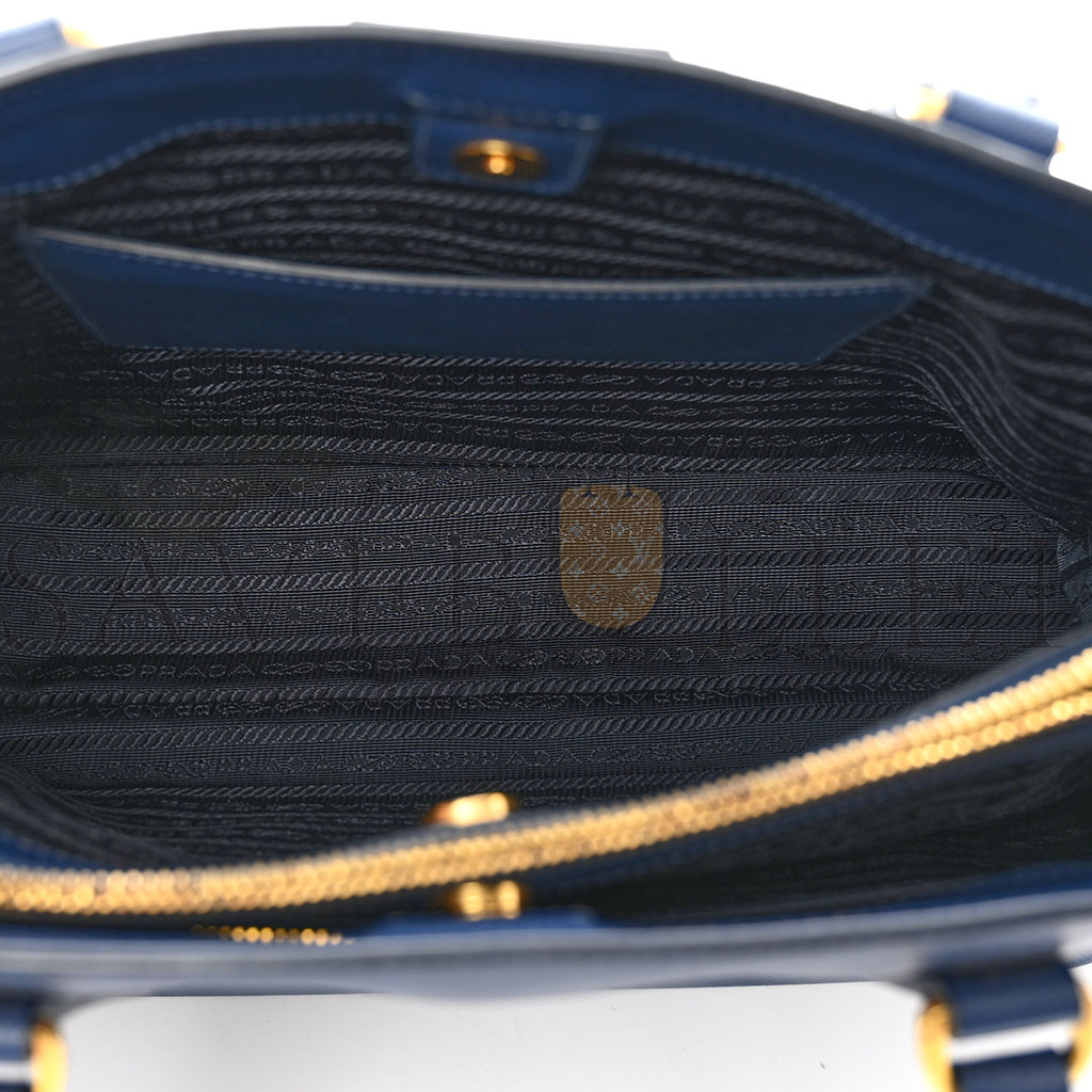 PRADA SAFFIANO LUX MEDIUM TOTE BLUETTE (33*23*14cm) PRADA SAFFIANO LUX MEDIUM TOTE BLUETTE (33*23*14cm)