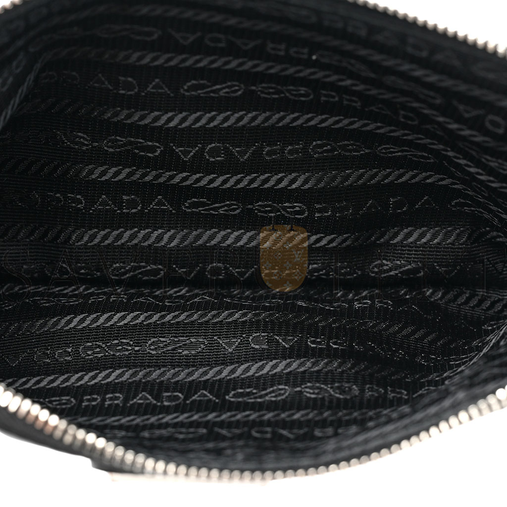 PRADA RE-NYLON TESSUTO SAFFIANO MEDIUM BACKPACK BLACK (29*28*15cm)