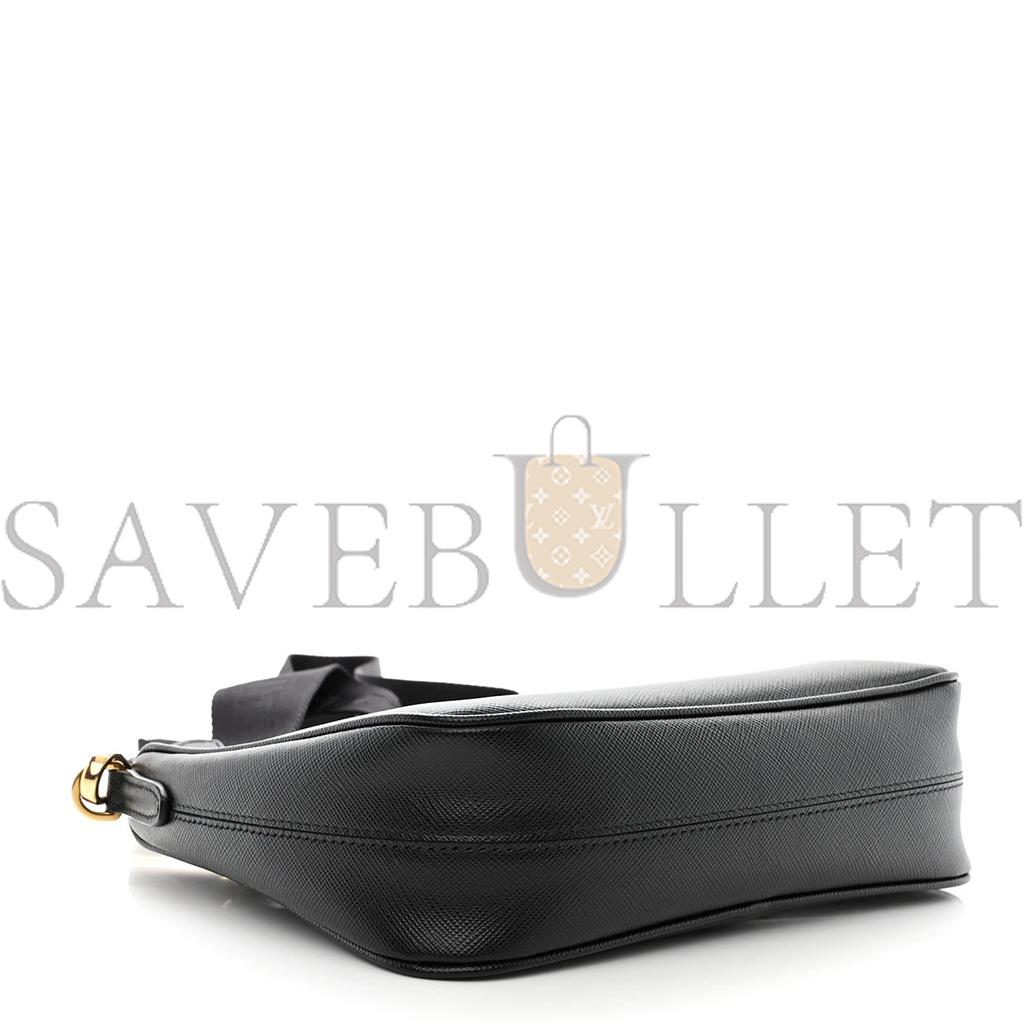 PRADA SAFFIANO LUX RE-EDITION 2005 SHOULDER BAG BLACK (22*17*6cm) PRADA SAFFIANO LUX RE-EDITION 2005 SHOULDER BAG BLACK (22*17*6cm)