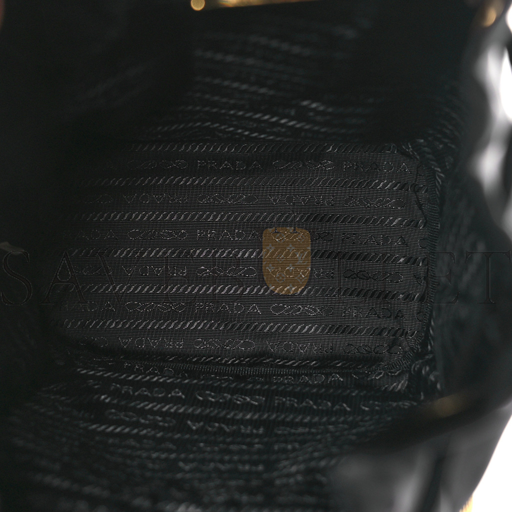 PRADA RE-NYLON DUET DRAWSTRING SHOULDER BAG BLACK (23*18*11cm) PRADA RE-NYLON DUET DRAWSTRING SHOULDER BAG BLACK (23*18*11cm)