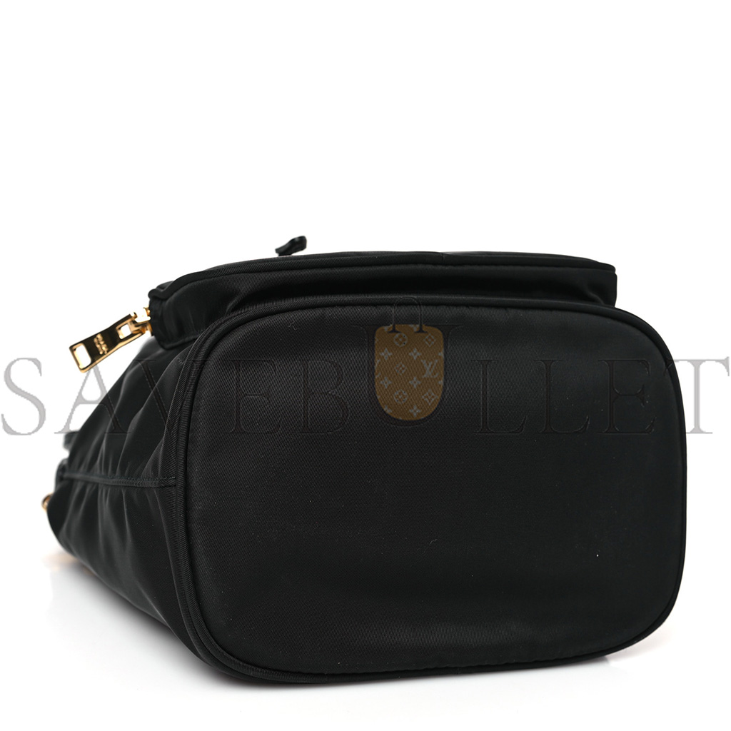 PRADA RE-NYLON DUET DRAWSTRING SHOULDER BAG BLACK (23*18*11cm) PRADA RE-NYLON DUET DRAWSTRING SHOULDER BAG BLACK (23*18*11cm)