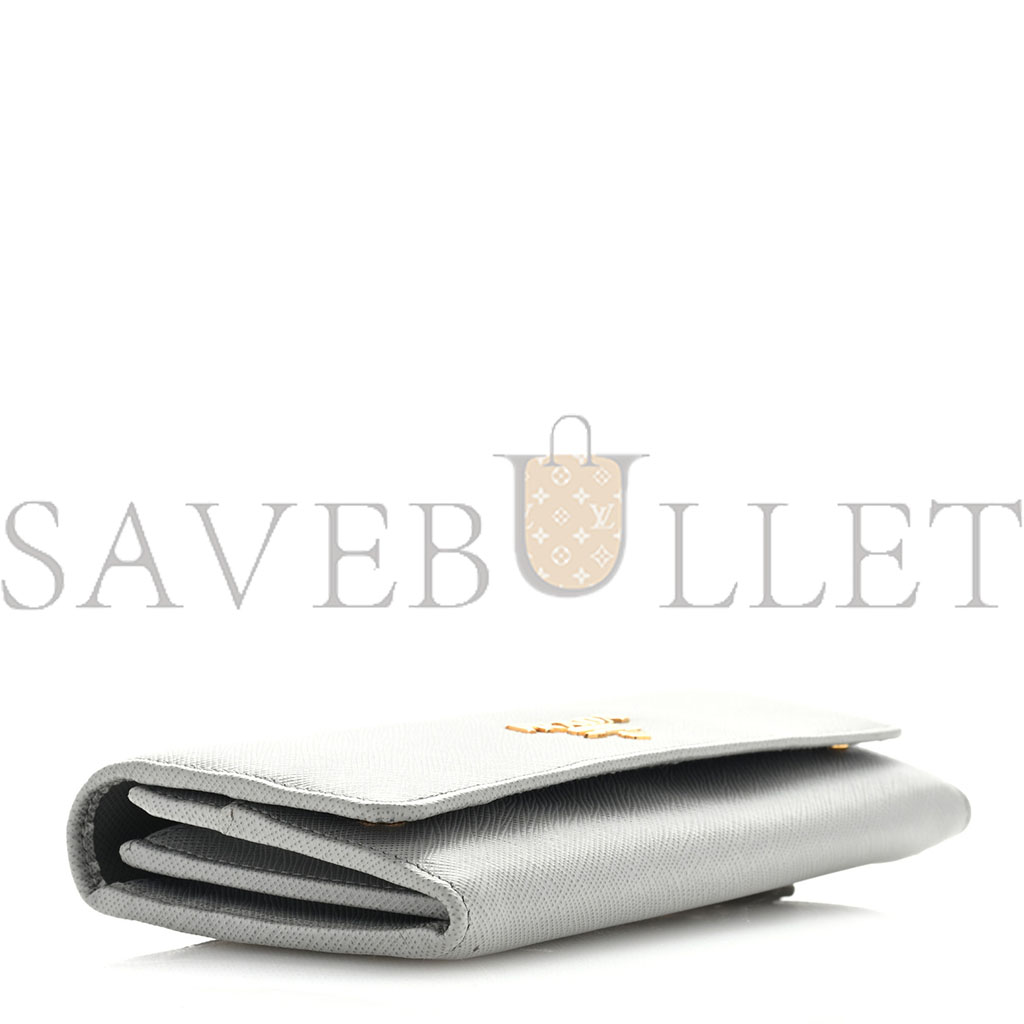 PRADA SAFFIANO CONTINENTAL FLAP WALLET MARMO (18*10*3cm) PRADA SAFFIANO CONTINENTAL FLAP WALLET MARMO (18*10*3cm)