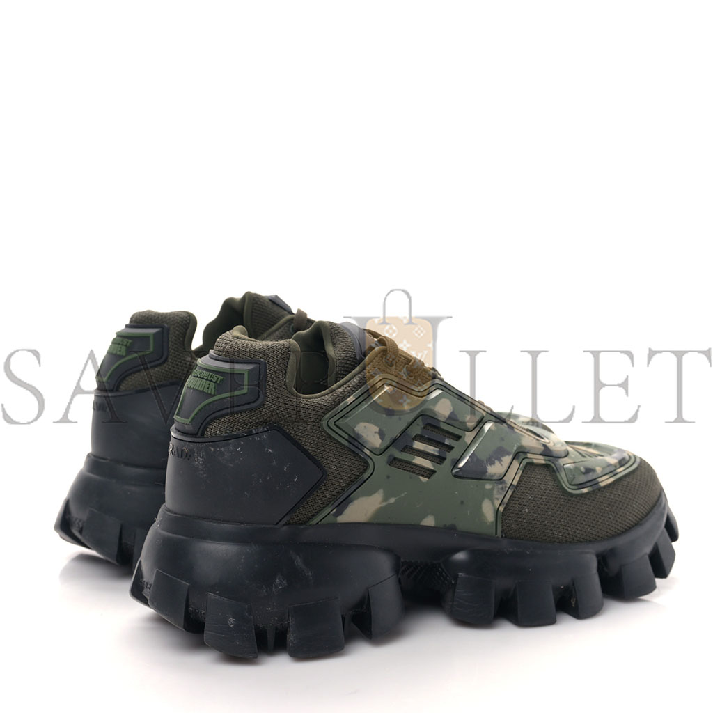 PRADA RUBBER KNIT FABRIC CAMOUFLAGE MENS CLOUDBUST THUNDER SNEAKERS 7 MILITARE PRADA RUBBER KNIT FABRIC CAMOUFLAGE MENS CLOUDBUST THUNDER SNEAKERS 7 MILITARE