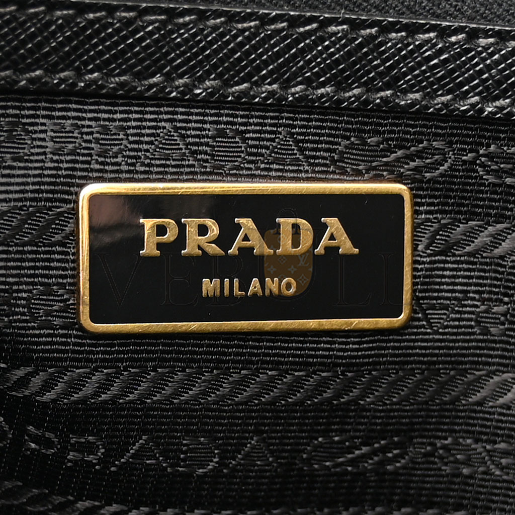 PRADA SAFFIANO LUX EXTRA LARGE GALLERIA DOUBLE ZIP TOTE BLACK (40*30*17cm) PRADA SAFFIANO LUX EXTRA LARGE GALLERIA DOUBLE ZIP TOTE BLACK (40*30*17cm)