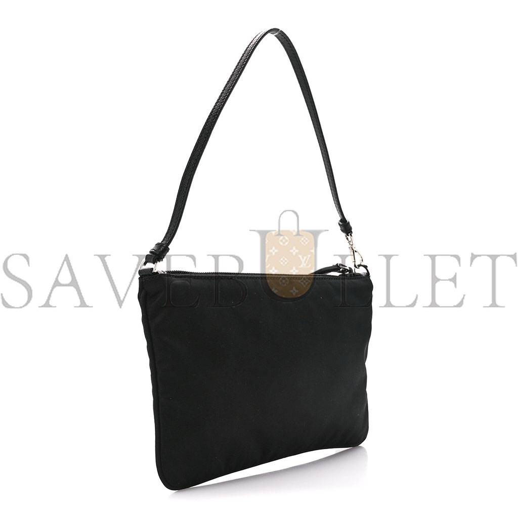 PRADA RE-NYLON VELA POUCH BLACK (24*18*14cm) PRADA RE-NYLON VELA POUCH BLACK (24*18*14cm)